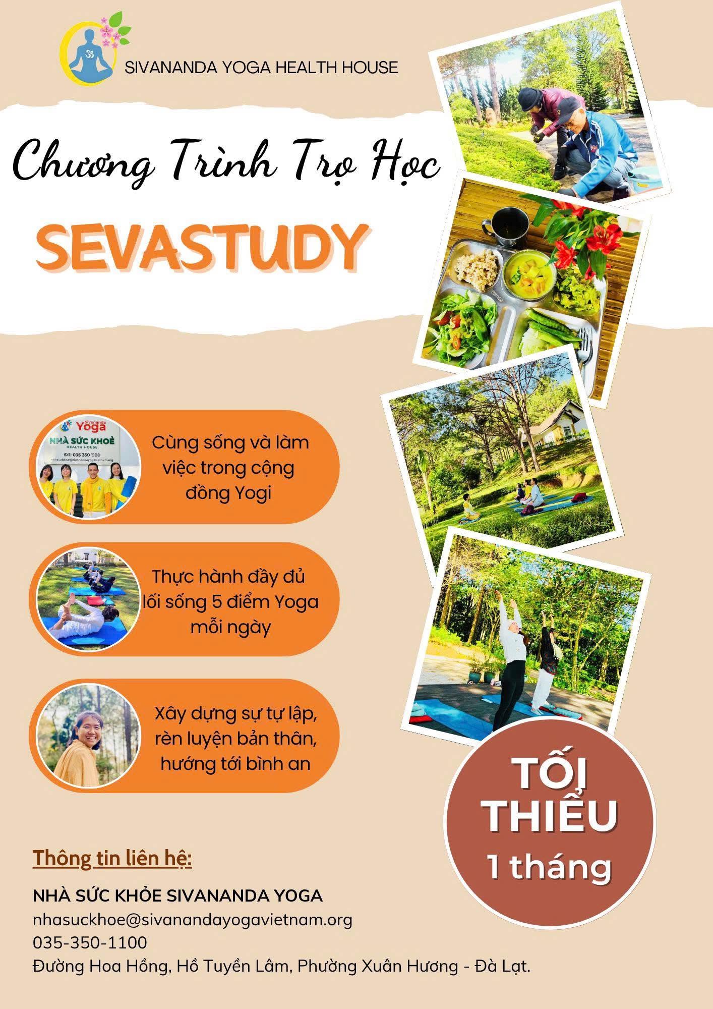 Seva-Study residency poster · Minimum 1 month